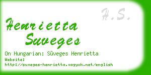 henrietta suveges business card